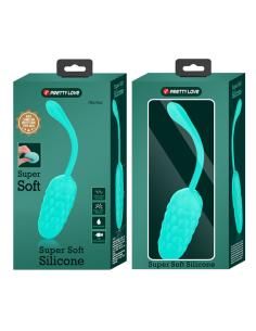 Pretty love - huevo vibrador con textura marina recargable verde agua
