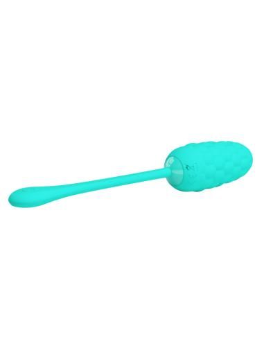 Pretty love - huevo vibrador con textura marina recargable verde agua