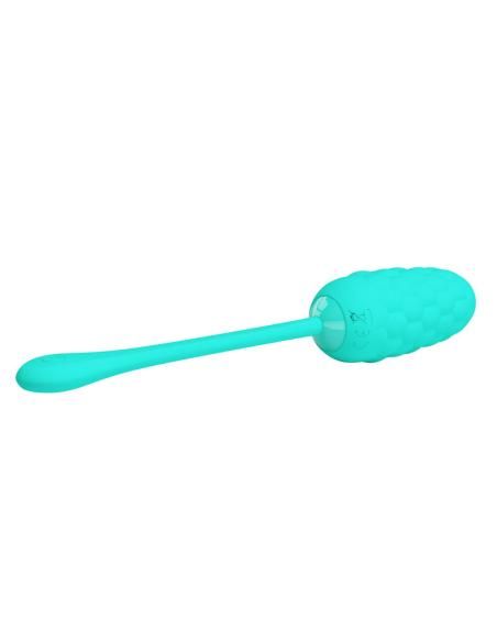 Pretty love - huevo vibrador con textura marina recargable verde agua