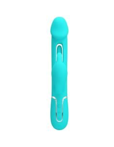 Pretty love - kampas vibrador rabbit 3 en 1 multifunciÓn con lengua verde agua 2