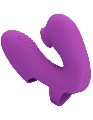 Pretty love - athena vibrador de dedo con estimulador clÍtoris morado