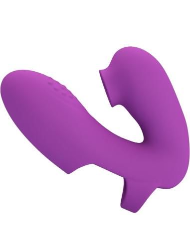 Pretty love - athena vibrador de dedo con estimulador clÍtoris morado
