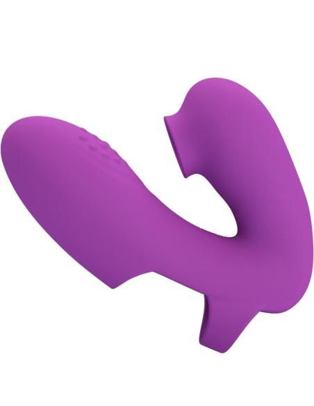 Pretty love - athena vibrador de dedo con estimulador clÍtoris morado