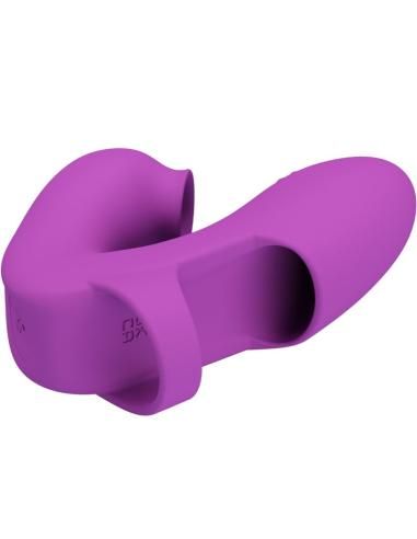 Pretty love - athena vibrador de dedo con estimulador clÍtoris morado