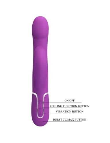 Pretty love - vibrador & estimulador multifunciÓn 4 en 1 morado