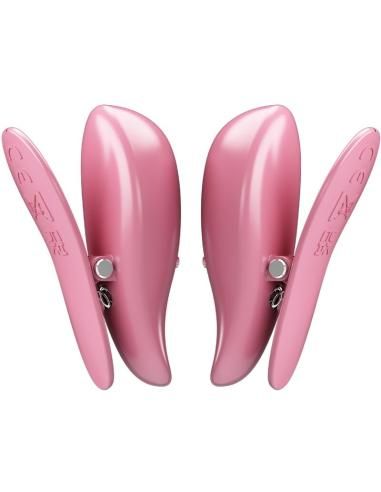 Pretty love - cailey pinzas para pezones 10 vibraciones control remoto rosa