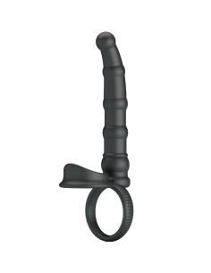 Pretty love - tatum anillo vibrador pene con plug 10 vibraciones negro