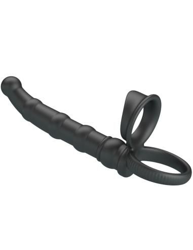 Pretty love - tatum anillo vibrador pene con plug 10 vibraciones negro