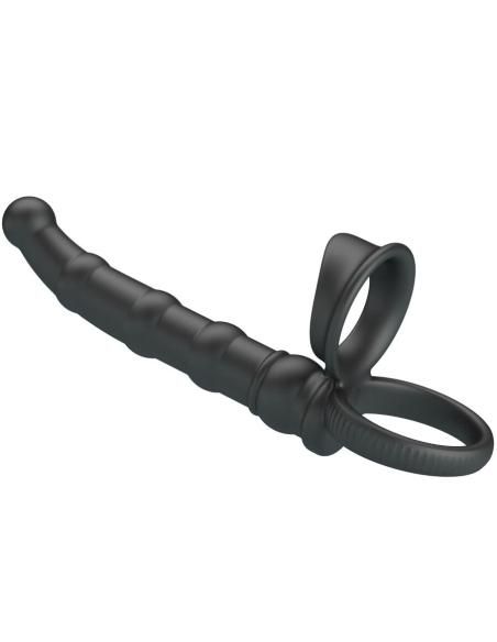 Pretty love - tatum anillo vibrador pene con plug 10 vibraciones negro