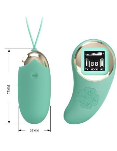 Pretty love - mina huevo vibrador control remoto verde