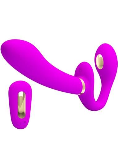Pretty love - thunderbird vibrador doble strap-on control remoto morado