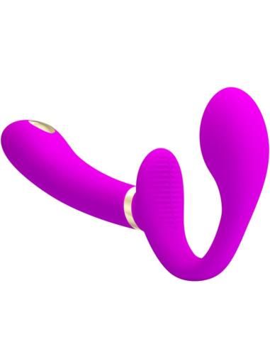 Pretty love - thunderbird vibrador doble strap-on control remoto morado