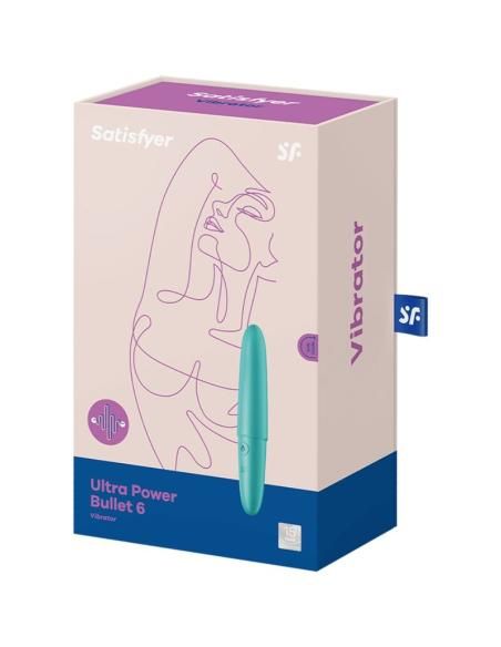 Satisfyer - ultra power bullet 6 bala vibradora turquesa