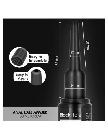 Black hole - aplicador de lubricante anal talla l 100 ml