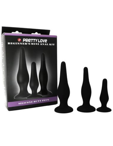 Pretty love - kit iniciacion anal plugs silicona
