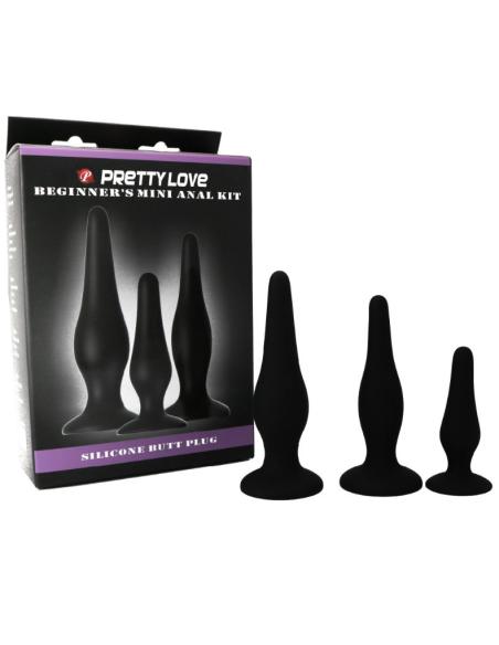 Pretty love - kit iniciacion anal plugs silicona