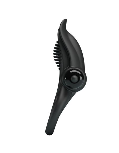 Pretty love - doble anillo vibrador + estimulador clÍtoris 10 vibraciones negro