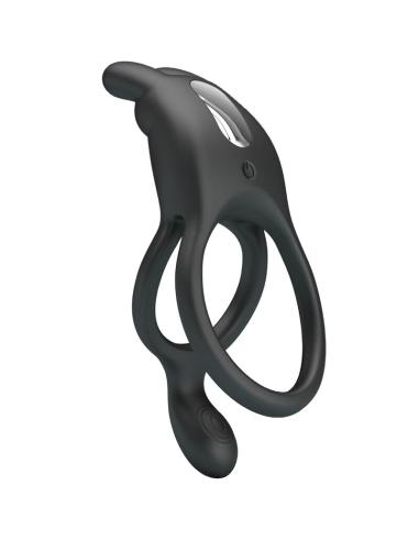 Pretty love - seth doble anillo vibrador rabbit 7 vibraciones negro