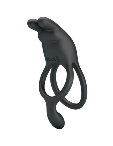 Pretty love - seth doble anillo vibrador rabbit 7 vibraciones negro