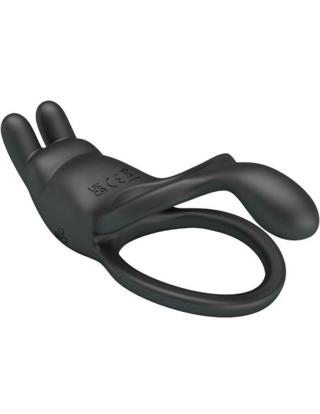 Pretty love - seth doble anillo vibrador rabbit 7 vibraciones negro