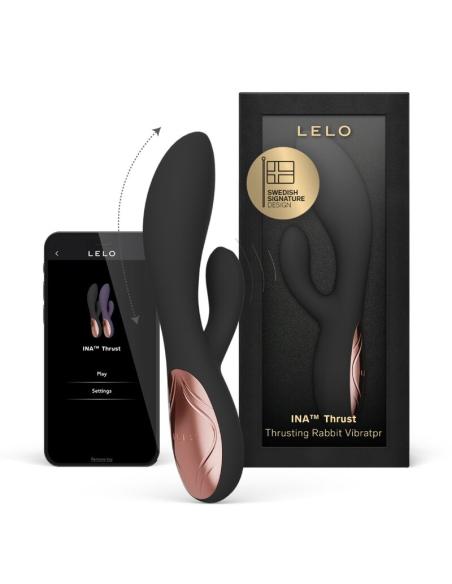 Lelo - ina thrust vibrador rabbit con empuje negro