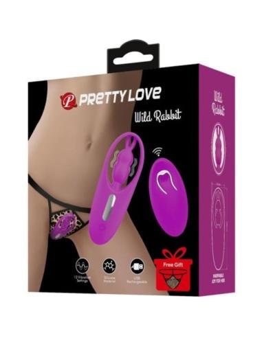 Pretty love - wild rabbit estimulador para braguita con control remoto lila
