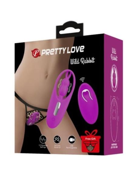 Pretty love - wild rabbit estimulador para braguita con control remoto lila