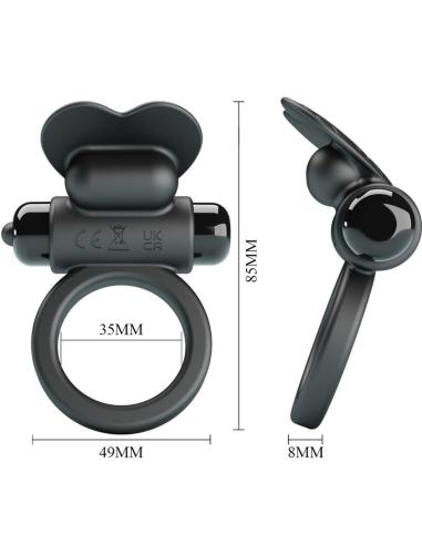 Pretty love - debonaire anillo vibrador conejo 10 vibraciones negro