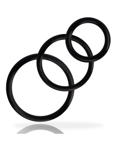 Addicted toys - set anillos pene negro