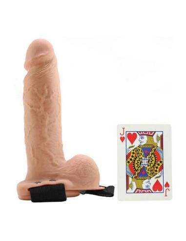 Fetish fantasy series - strap on hueco realista vibrador con testÍculos 17,8 cm