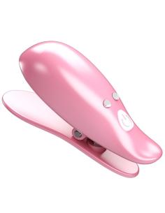 Pretty love - leaf pinzas vibratorias para pezones rosa