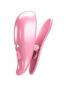 Pretty love - leaf pinzas vibratorias para pezones rosa 2
