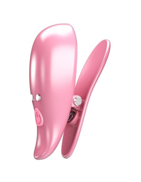 Pretty love - leaf pinzas vibratorias para pezones rosa