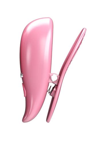 Pretty love - leaf pinzas vibratorias para pezones rosa
