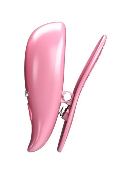 Pretty love - leaf pinzas vibratorias para pezones rosa