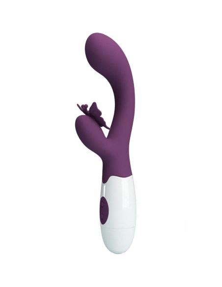Pretty love - butterfly kiss vibrador rabbit & estimulador punto g morado