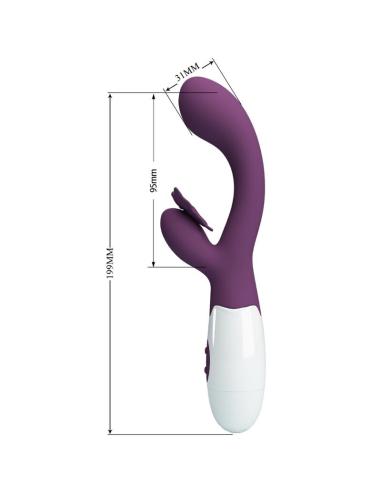 Pretty love - butterfly kiss vibrador rabbit & estimulador punto g morado