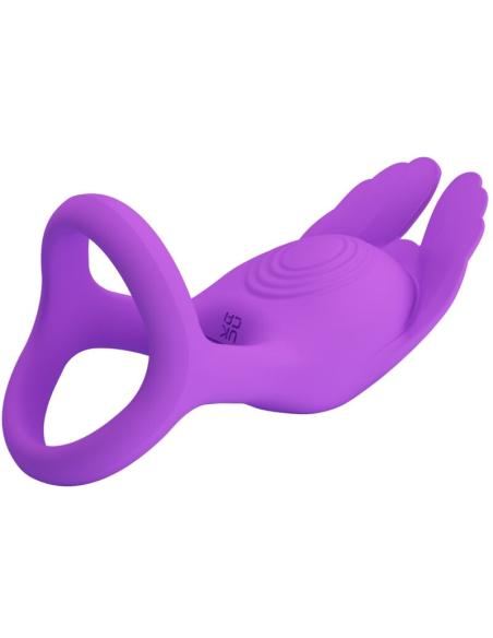 Pretty love - silas anillo vibrador 7 vibraciones silicona lila