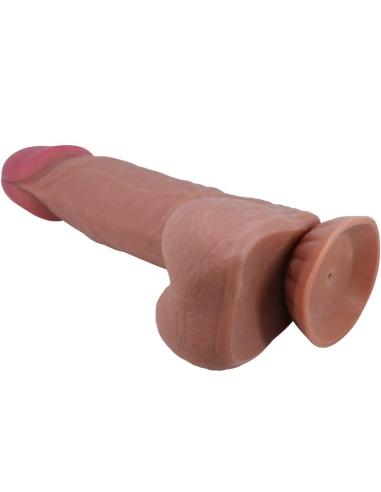 Pretty love - sliding skin series dildo realÍstico con ventosa piel deslizante moreno 20.6 cm