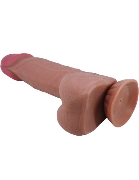 Pretty love - sliding skin series dildo realÍstico con ventosa piel deslizante moreno 20.6 cm