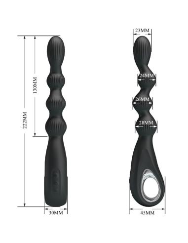 Pretty love - federer vibrador anal 12 vibraciones negro