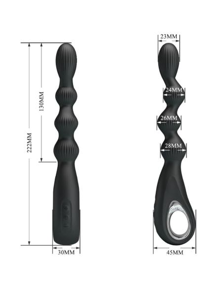 Pretty love - federer vibrador anal 12 vibraciones negro