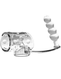 Pretty love - funda para pene con plug anal transparente 2