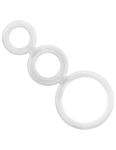 Addicted toys - set anillos pene y testÍculos clear