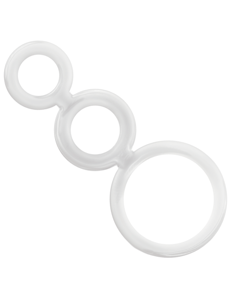 Addicted toys - set anillos pene y testÍculos clear