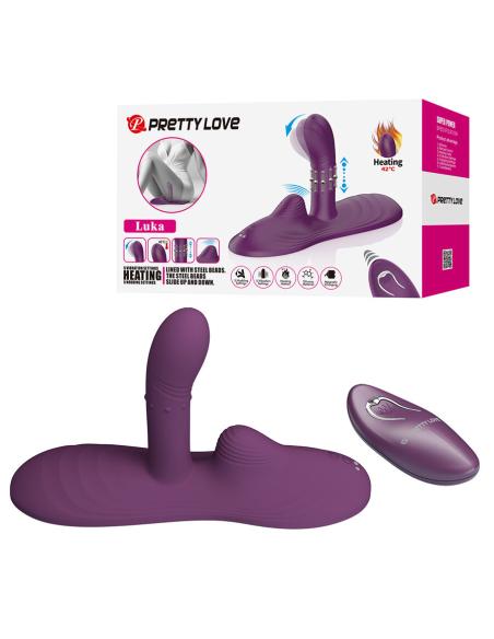 Pretty love - luka sit-down vibrador con efecto calor y control remoto