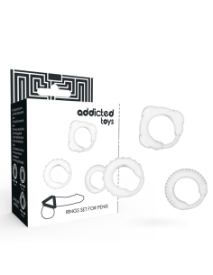 Addicted toys - set 3 anillos pene clear 2