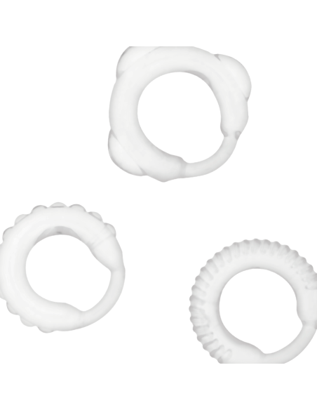 Addicted toys - set 3 anillos pene clear