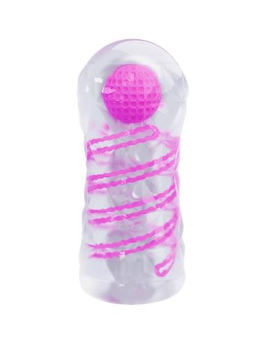 Pretty love - masturbador masculino fantasy espiral interna y bolas transparente