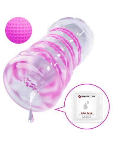 Pretty love - masturbador masculino fantasy espiral interna y bolas transparente